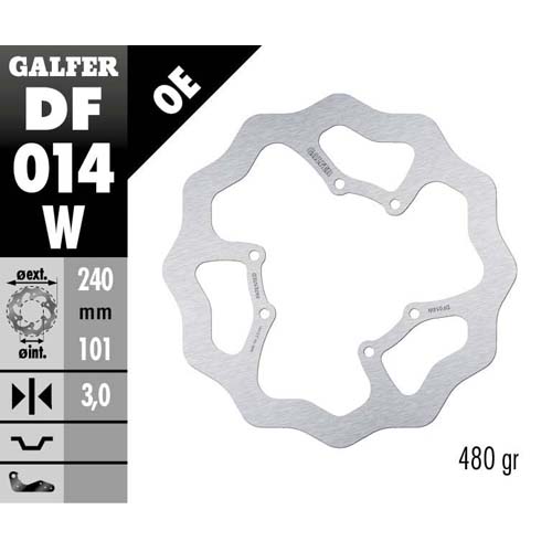 Brake disc Galfer Wave Honda CRF 450 X (05-16) front DF014W
