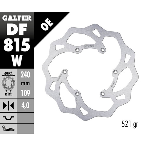 Brake disc Galfer Wave Beta RR 400 (13-14) rear DF815W