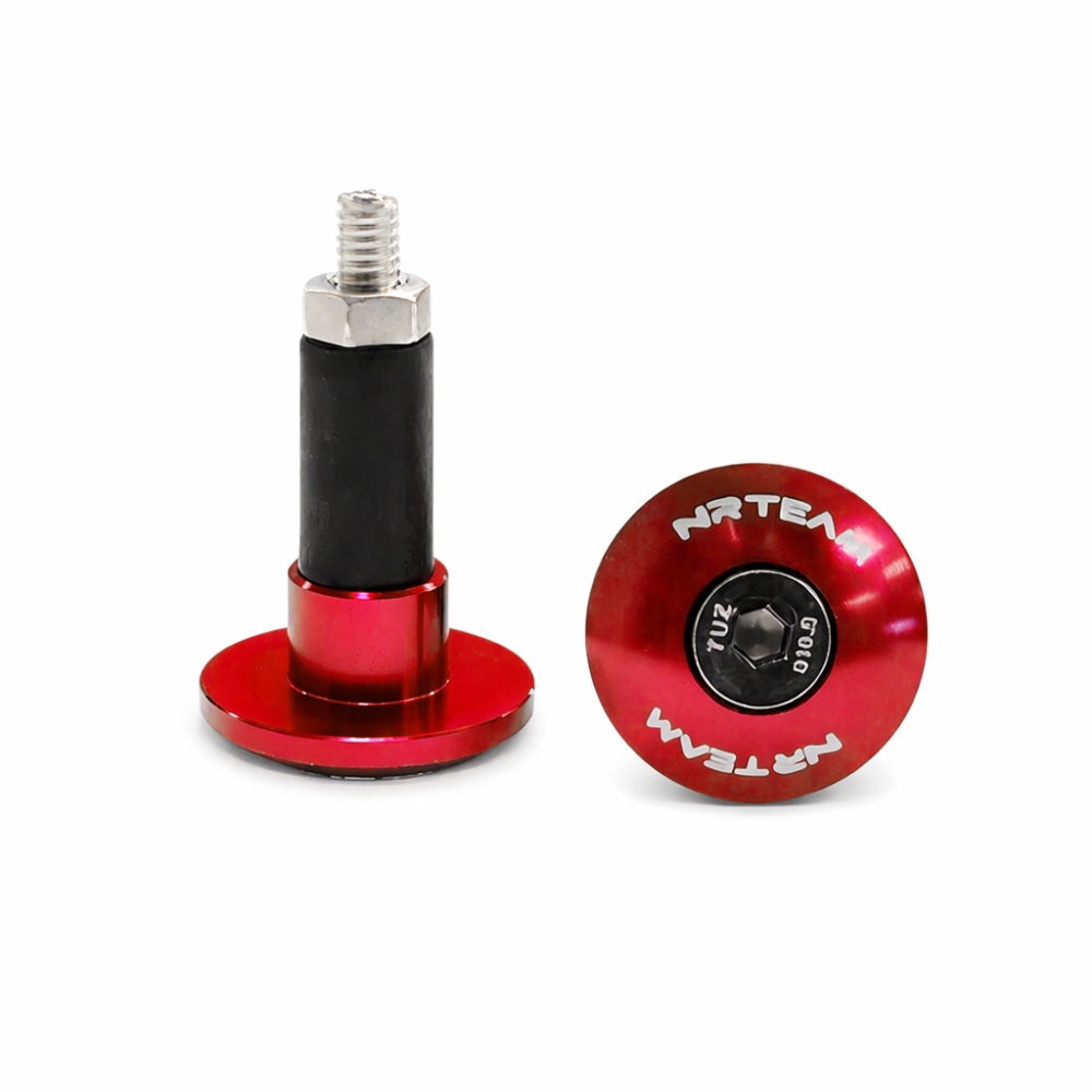 Pair of handlebar end caps NRTeam red Pair of handlebar end caps NRTeam red