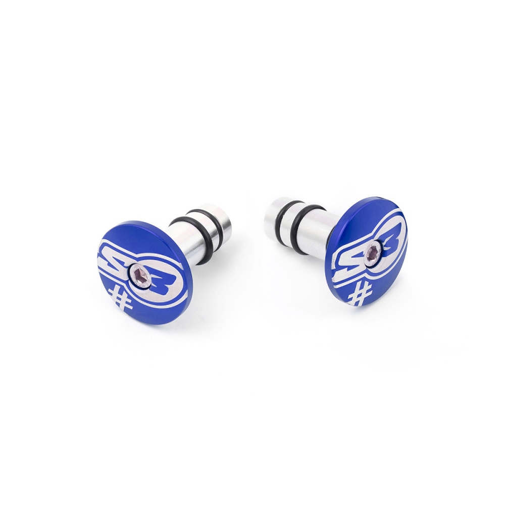 Pair of handlebar end caps S3 blue Too HA-END2-U