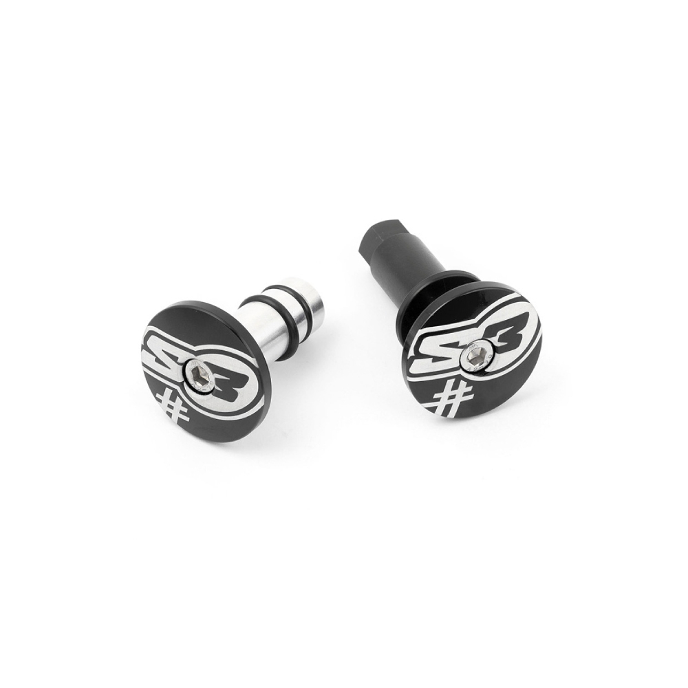 Pair of handlebar end caps S3 black Five Pair of handlebar end caps S3 black Five