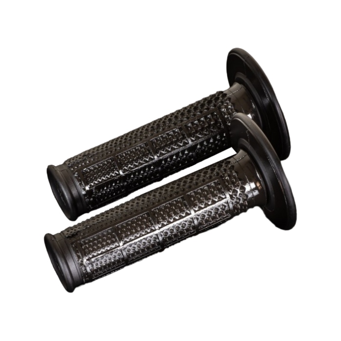 Pair of Grips Renthal Dual Half Waffle Tapered - black Pair of Grips Renthal Dual Half Waffle Tapered - black