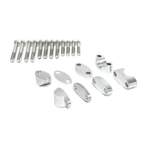 Handlebar riser kit 28.6 mm grey - WRP WDL-9012
